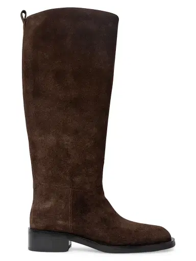 Black Suede Studio Women's Pace Suede Boots - Dark Brown Suede | Thumbnail 1