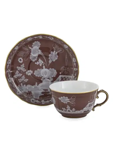 Ginori 1735 Oriente Italiano Gold-Rimmed Tea Cup - Pervinca | Thumbnail 11 Ginori 1735 Oriente Italiano Gold-Rimmed Tea Cup - Pervinca | Thumbnail 11