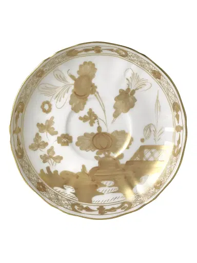 Ginori 1735 Oriente Italiano Gold-Rimmed Tea Saucer - Periwinkle Blue | Thumbnail 5