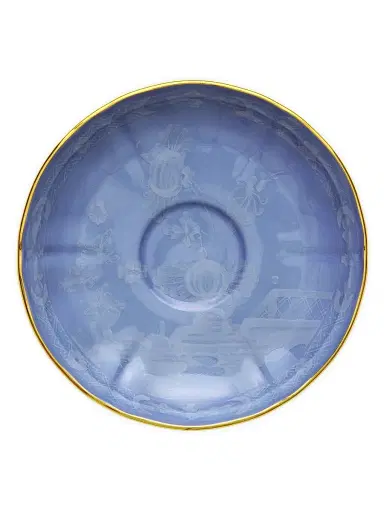 Ginori 1735 Oriente Italiano Gold-Rimmed Tea Saucer - Periwinkle Blue | Thumbnail 1