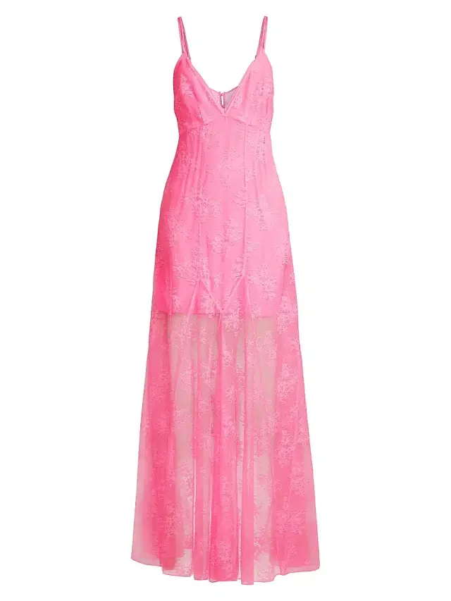 Kiki de Montparnasse Women's Lace Gown - Hot Pink