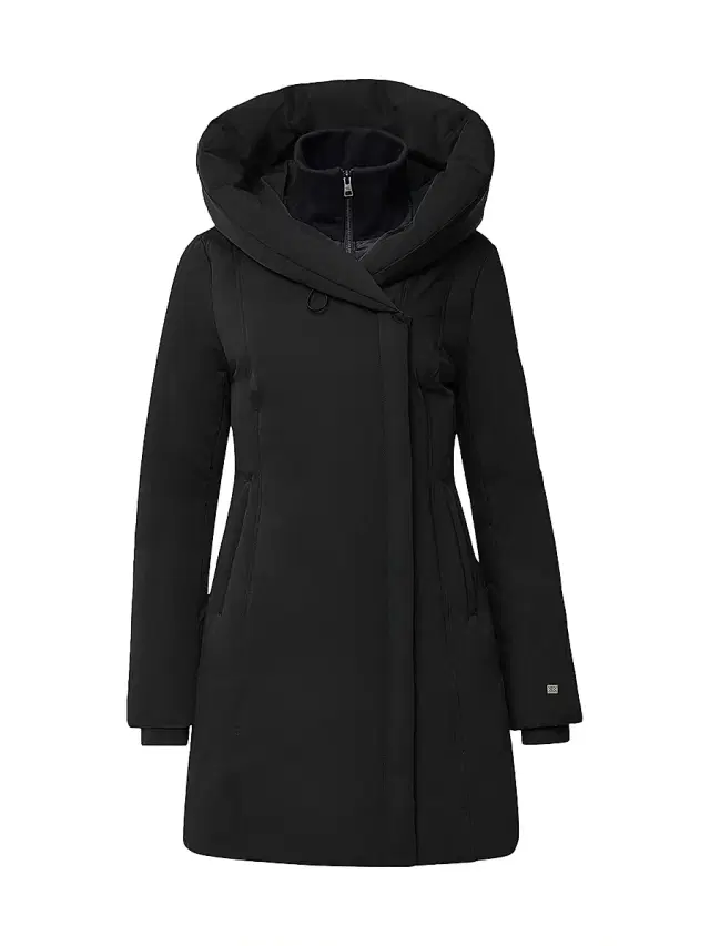 Women's Camelia Hooded Down Coat - Black