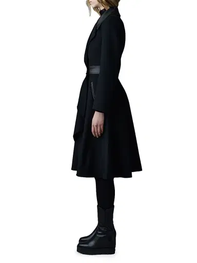 Mackage Women's Rose Wool and Leather Coat - Black | Thumbnail 3 Mackage Women's Rose Wool and Leather Coat - Black | Thumbnail 3