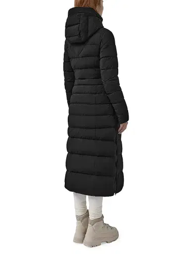 Canada Goose Women's Clair Quilted Nylon Long Coat - Black - Size XS | Thumbnail 4