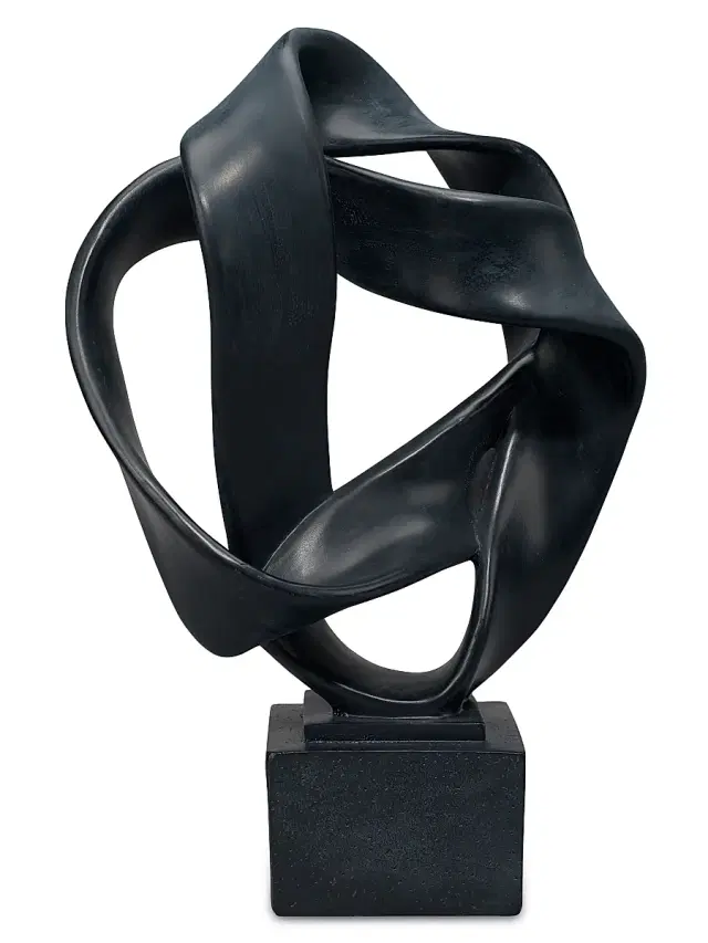 Intertwined Decorative Resin Object - Black
