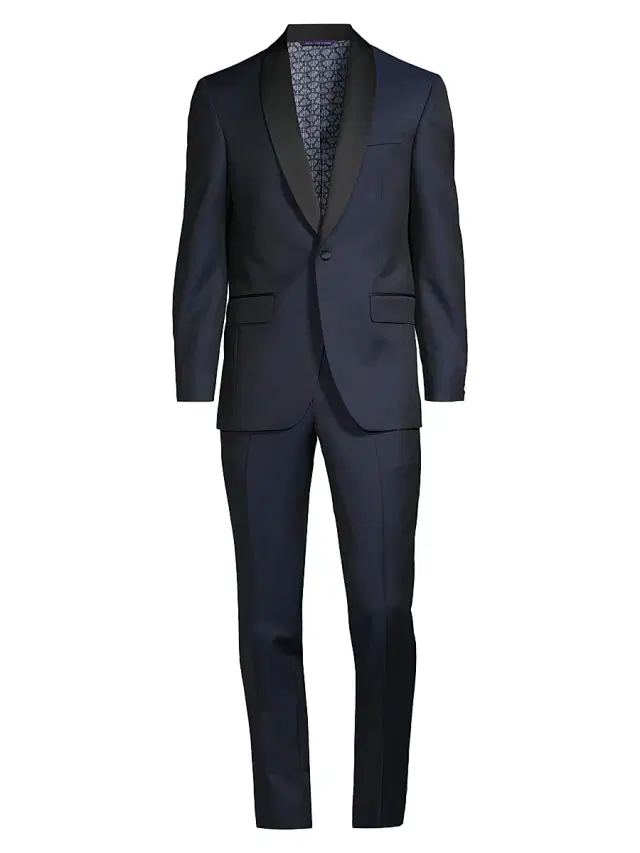 Men's Wool Shawl Tuxedo - Navy