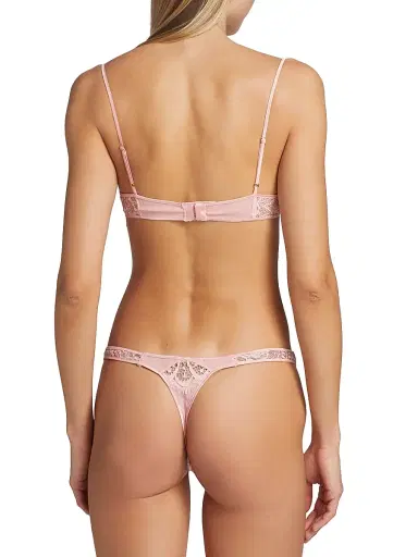 Kiki de Montparnasse Women's Demi Lace Bra - Rose | Thumbnail 4 Kiki de Montparnasse Women's Demi Lace Bra - Rose | Thumbnail 4