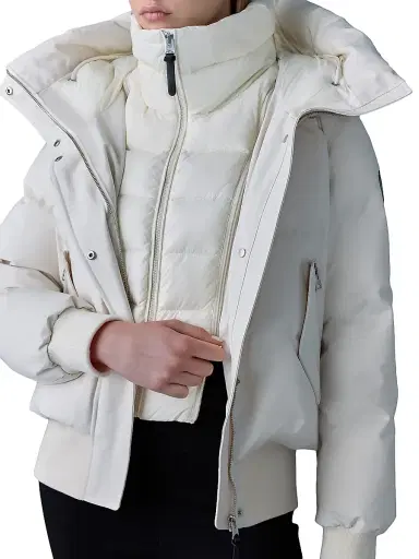 Mackage Women's Nefi Nordic Tech Down Jacket - Cream - Size XL | Thumbnail 6