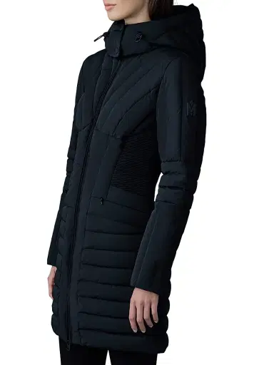 Mackage Women's Oksana Smocked Long Down Coat - Black | Thumbnail 4 Mackage Women's Oksana Smocked Long Down Coat - Black | Thumbnail 4