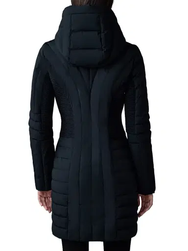 Mackage Women's Oksana Smocked Long Down Coat - Black | Thumbnail 5 Mackage Women's Oksana Smocked Long Down Coat - Black | Thumbnail 5