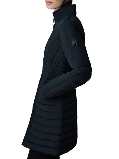 Mackage Women's Oksana Smocked Long Down Coat - Black | Thumbnail 6 Mackage Women's Oksana Smocked Long Down Coat - Black | Thumbnail 6