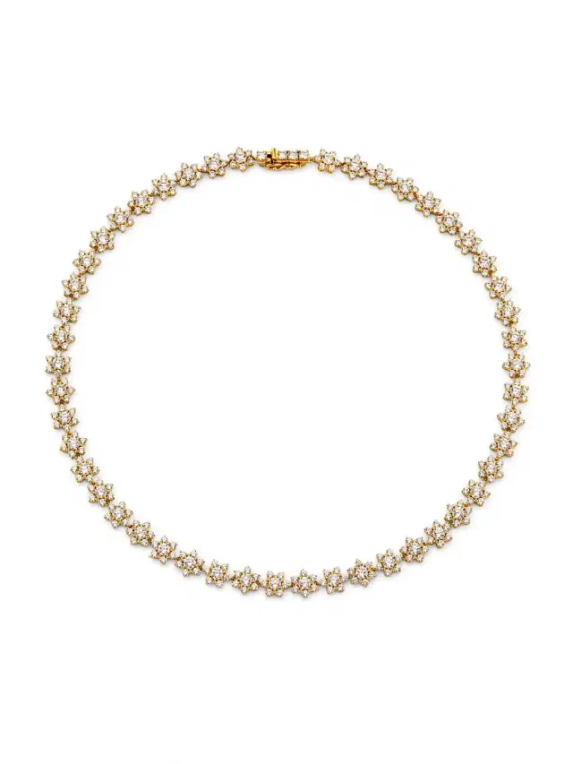 Women's Dahlia 18K Gold-Plated & Cubic Zirconia Cluster Collar Necklace - Gold