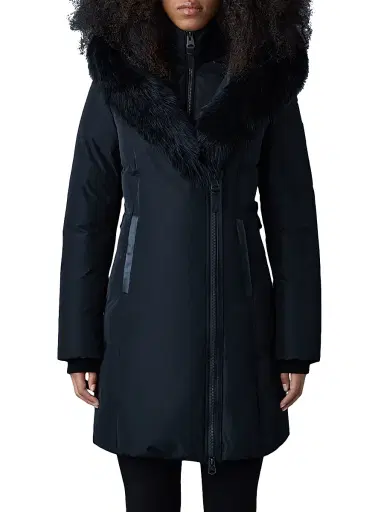Mackage Women's Kay Shearling-Collar Down Coat - Black - Size XL | Thumbnail 3