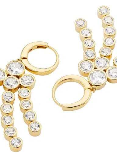 Adriana Orsini Women's Basel 18K-Gold-Plated & Cubic Zirconia Chandelier Earrings - Gold | Thumbnail 3 Adriana Orsini Women's Basel 18K-Gold-Plated & Cubic Zirconia Chandelier Earrings - Gold | Thumbnail 3
