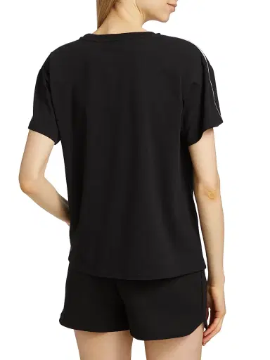 MOSCHINO Women's Mos Under Donna-Velmar T-Shirt - Black - Size Large | Thumbnail 5