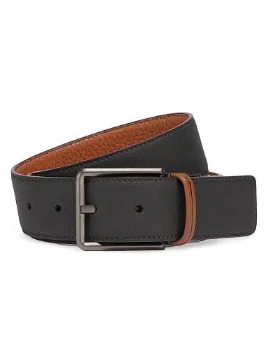 Zegna Men's Reversible Leather Belt - Black Brown - Size 42 | Thumbnail 1
