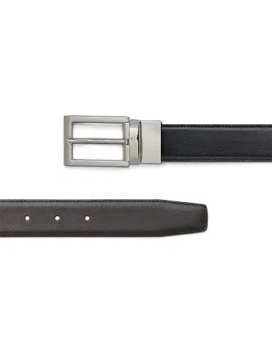 Zegna Men's Reversible Leather Belt | Thumbnail 2