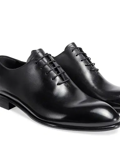 ZEGNA Men's Hand-Buffed Leather Vienna Evening Wholecut Oxford - Black | Thumbnail 5 ZEGNA Men's Hand-Buffed Leather Vienna Evening Wholecut Oxford - Black | Thumbnail 5