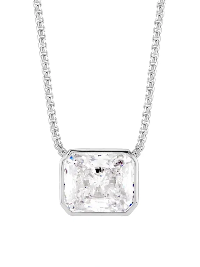 Women's Feliz Sterling Silver & Cubic Zirconia  Pendant Necklace - Silver