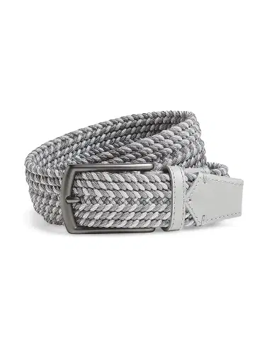 Zegna Men's Braided Rayon Belt | Thumbnail 1 Zegna Men's Braided Rayon Belt | Thumbnail 1