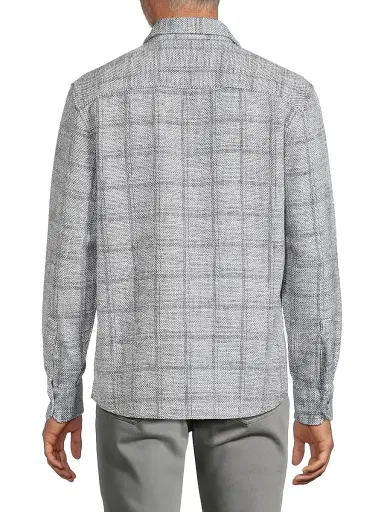 Robert Barakett Men's Quinn Plaid Woven Overshirt | Thumbnail 5