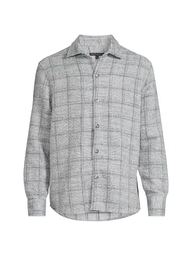 Robert Barakett Men's Quinn Plaid Woven Overshirt | Thumbnail 1