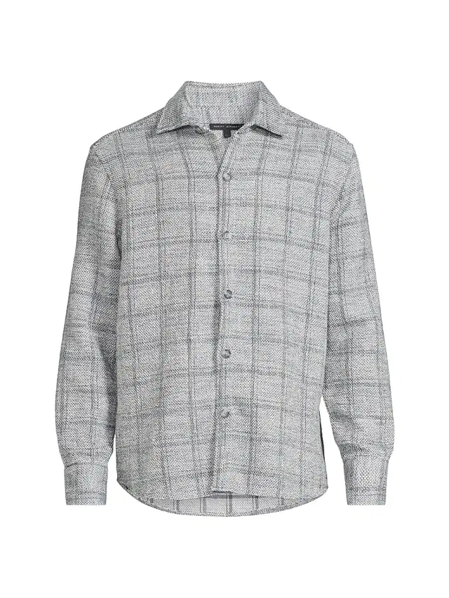 Men's Quinn Plaid Woven Overshirt - Grey Men's Quinn Plaid Woven Overshirt - Grey