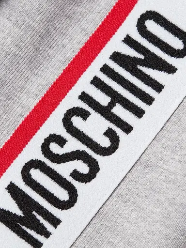 MOSCHINO Women's Mos Under Donna-Velmar Crewneck Crop Sweatshirt - Grey - Size XL | Thumbnail 7