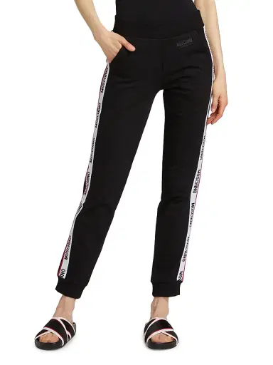 MOSCHINO Women's Mos Under Donna-Velmar Sweatpants - Black - Size Medium | Thumbnail 3