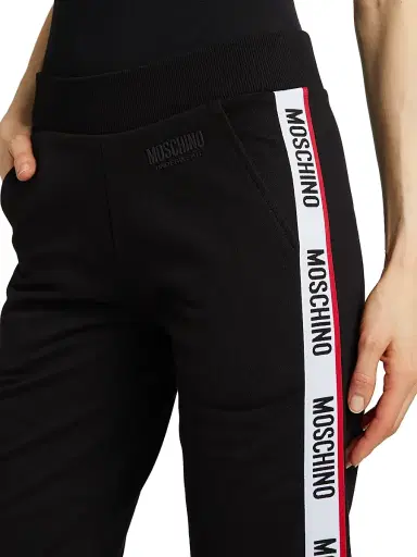 MOSCHINO Women's Mos Under Donna-Velmar Sweatpants - Black - Size Medium | Thumbnail 6