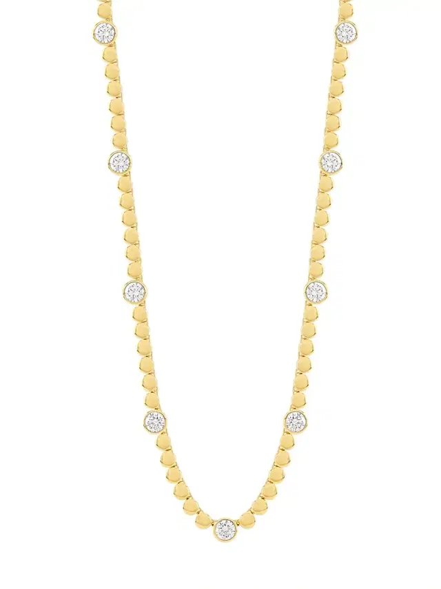Women's Basel 18K Gold-Plated & Cubic Zirconia Station Necklace - Gold