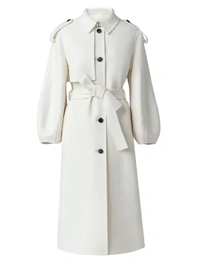 Mackage Women's Ceyla Double-Face Wool Belted Coat - Cream | Thumbnail 1 Mackage Women's Ceyla Double-Face Wool Belted Coat - Cream | Thumbnail 1