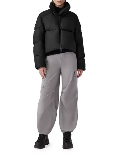 Canada Goose Women's Garnet Crop Puffer Jacket - Black - Size Medium | Thumbnail 2