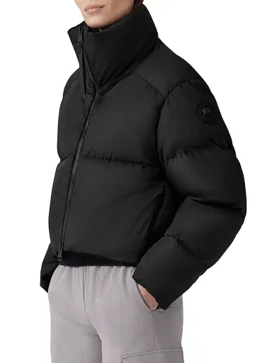 Canada Goose Women's Garnet Crop Puffer Jacket - Black - Size Medium | Thumbnail 4