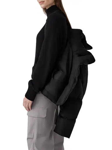 Canada Goose Women's Garnet Crop Puffer Jacket - Black - Size Medium | Thumbnail 6