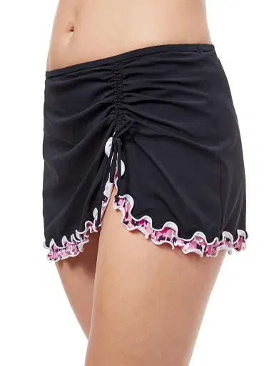 Gottex Swimwear Women's Pretty Wild Ruffle Bikini Bottom - Black | Thumbnail 2