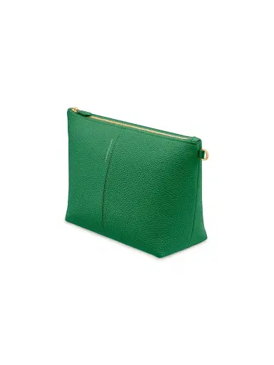 MAISON de SABRÉ Women's Medium Leather Flaire Pouch - Emerald Green | Thumbnail 4 MAISON de SABRÉ Women's Medium Leather Flaire Pouch - Emerald Green | Thumbnail 4