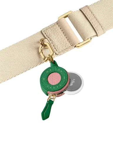 MAISON de SABRÉ Women's Leather AirTag Charm - Emerald Lily | Thumbnail 5