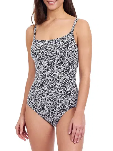 Gottex Swimwear Women's Plumeria Floral Underwire One-Piece Swimsuit - Black White - Size 6 | Thumbnail 1 Gottex Swimwear Women's Plumeria Floral Underwire One-Piece Swimsuit - Black White - Size 6 | Thumbnail 1