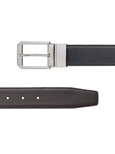 Zegna Men's Reversible Leather Belt - Black Dark Brown - Size 42 | Thumbnail 2 Zegna Men's Reversible Leather Belt - Black Dark Brown - Size 42 | Thumbnail 2