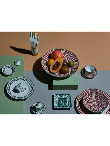 Ginori 1735 Catene Dessert Plate - Green | Thumbnail 3 Ginori 1735 Catene Dessert Plate - Green | Thumbnail 3