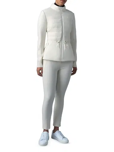 Mackage Women's Laika Hybrid Peplum Down Jacket - Cream | Thumbnail 2 Mackage Women's Laika Hybrid Peplum Down Jacket - Cream | Thumbnail 2