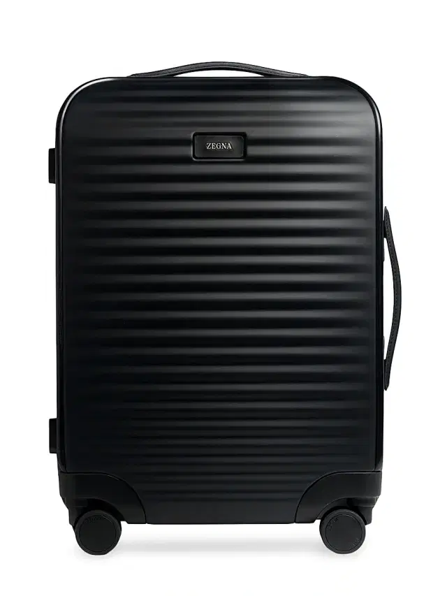 ZEGNA Polycarbonate Trolley Bag - Black