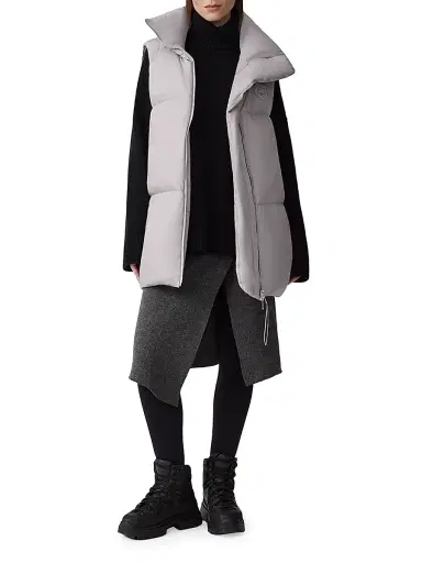 Canada Goose Women's Garnet Oversized Down Vest - Moonstone Grey - Size Small | Thumbnail 2 Canada Goose Women's Garnet Oversized Down Vest - Moonstone Grey - Size Small | Thumbnail 2