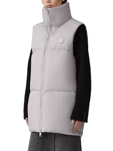 Canada Goose Women's Garnet Oversized Down Vest - Moonstone Grey - Size Small | Thumbnail 4 Canada Goose Women's Garnet Oversized Down Vest - Moonstone Grey - Size Small | Thumbnail 4