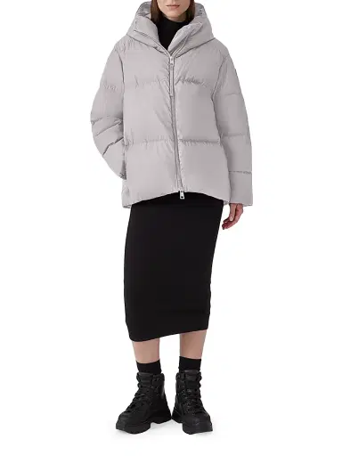 Canada Goose Women's Garnet Oversized Down Puffer Jacket - Moonstone Grey - Size Medium | Thumbnail 2