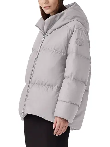 Canada Goose Women's Garnet Oversized Down Puffer Jacket - Moonstone Grey - Size Medium | Thumbnail 4