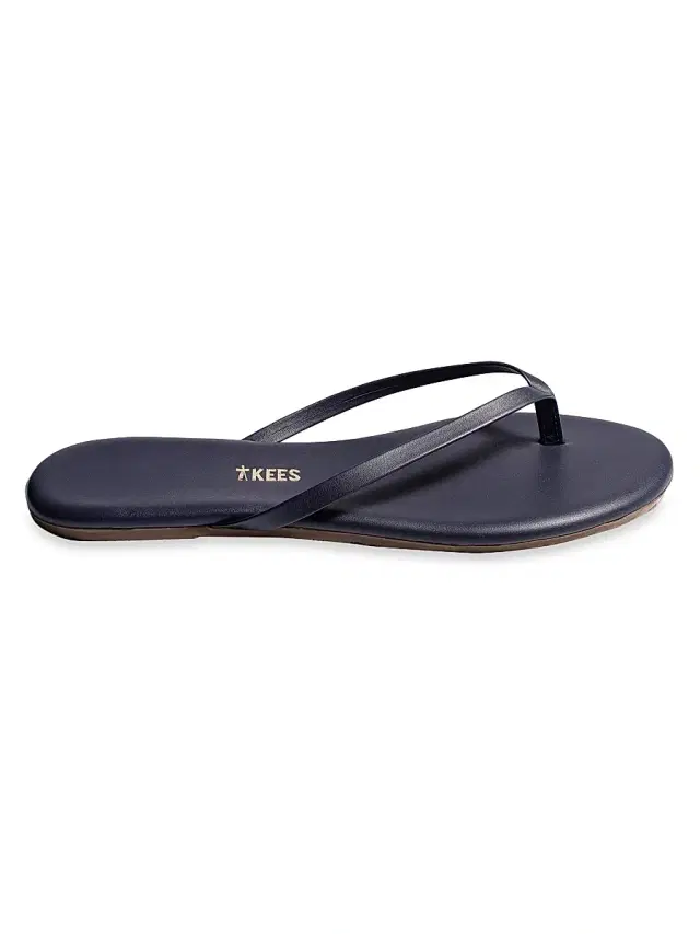 Women's Leather Thong Sandals - Twilight