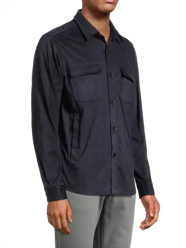 Robert Barakett Men's Renoir Patch Shirt - Navy - Size XL | Thumbnail 4