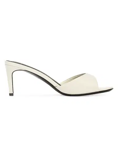 Black Suede Studio Women's Freddie 65MM Leather Mules - Coconut Nappa - Size 12 | Thumbnail 1 Black Suede Studio Women's Freddie 65MM Leather Mules - Coconut Nappa - Size 12 | Thumbnail 1